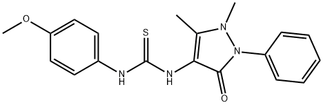 3-Antipyrinyl-1-(4-methoxyphenyl)thiourea Struktur