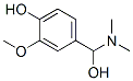 Benzenemethanol, alpha-(dimethylamino)-4-hydroxy-3-methoxy- (9CI) Struktur