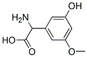 Benzeneacetic acid, alpha-amino-3-hydroxy-5-methoxy- (9CI) Struktur