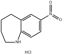 7-NITRO-2,3,4,5-TETRAHYDRO-1H-BENZO[B]AZEPINE HYDROCHLORIDE Struktur