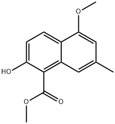 methyl 2-hydroxy-5-methoxy-7-methyl-1-naphthalenecarboxylate Struktur