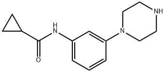 Cyclopropanecarboxamide, N-[3-(1-piperazinyl)phenyl]- (9CI) Struktur