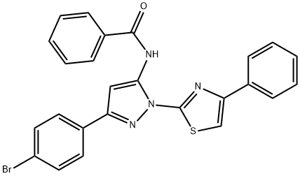 N-[5-(4-bromophenyl)-2-(4-phenyl-1,3-thiazol-2-yl)pyrazol-3-yl]benzami de Struktur