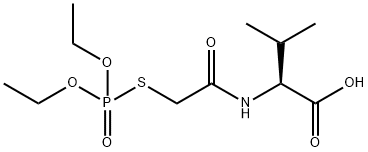 N-[[(Diethoxyphosphinyl)thio]acetyl]-L-valine Struktur