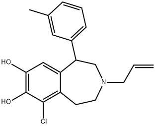 6-CHLORO-2,3,4,5-TETRAHYDRO-1-(3-METHYLPHENYL)-3-(2-PROPENYL)-1H-3-BENZAZEPINE-7,8-DIOL HYDROBROMIDE Struktur