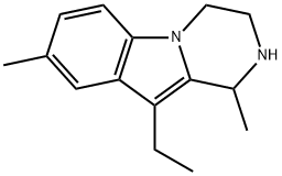 Pyrazino[1,2-a]indole, 10-ethyl-1,2,3,4-tetrahydro-1,8-dimethyl- (9CI) Struktur