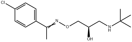 1-(4-Chlorophenyl)ethanone O-[3-[(1,1-dimethylethyl)amino]-2-hydroxypropyl]oxime Struktur