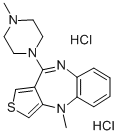 4-Methyl-10-(4-methyl-1-piperazinyl)-4H-thieno(3,4-b)(1,5)benzodiazepi ne dihydrochloride Struktur