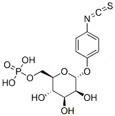 4-isothiocyanatophenyl-6-phospho alpha-D-mannopyranoside Struktur