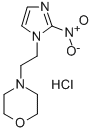 Morpholine, 4-(2-(2-nitro-1H-imidazol-1-yl)ethyl)-, monohydrochloride Struktur