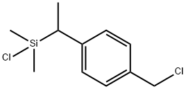 chloro[1-[4-(chloromethyl)phenyl]ethyl]dimethylsilane Struktur