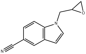 1-oxiranylmethylindole-5-carbonitrile Struktur