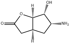 2H-Cyclopenta[b]furan-2-one, 5-aminohexahydro-6-hydroxy-, (3aS,5R,6R,6aR)- (9CI) Struktur