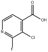 3-Chloro-2-fluoroisonicotinic acid Struktur