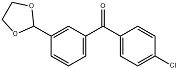 4'-CHLORO-3-(1,3-DIOXOLAN-2-YL)BENZOPHENONE Struktur