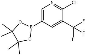 2-chloro-5-(4,4,5,5-tetramethyl-1,3,2-dioxaborolan-2-yl)-3-(trifluoromethyl)pyridine Struktur