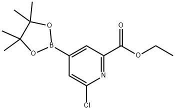 ETHYL 6-CHLORO-4-(4,4,5,5-TETRAMETHYL-1,3,2-DIOXABOROLAN-2-YL)PICOLINATE Struktur