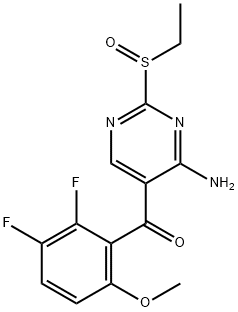 (4-aMino-2-(ethylsulfinyl)pyriMidin-5-yl)(2,3-difluoro-6-Methoxyphenyl)Methanone Struktur