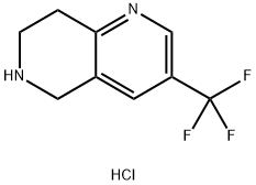 3-(trifluoroMethyl)-5,6,7,8-tetrahydro-1,6-naphthyridine hydrochloride Struktur