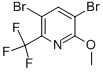 3,5-Dibromo-2-methoxy-6-trifluoromethyl-pyridine Struktur