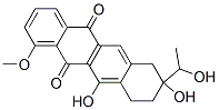 5,12-Naphthacenedione, 7,8,9,10-tetrahydro-8,11-dihydroxy-8-(1-hydroxyethyl)-1-methoxy- Struktur