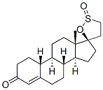 (17R)-3-Oxospiro[19-norandrostane-17,5'-[1,2]oxathiolan]-4-ene 2'-oxide Struktur