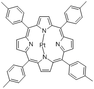 meso-Tetratolylporphyrin-Pt(II) Struktur