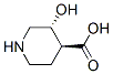 4-Piperidinecarboxylic acid, 3-hydroxy-, trans- (9CI) Struktur