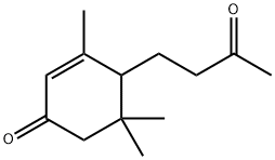 3,5,5-trimethyl-4-(3-oxobutyl)cyclohex-2-en-1-one Struktur