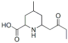 4-methyl-6-(2-oxobutyl)-2-piperidinecarboxylic acid Struktur