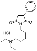 2,5-Pyrrolidinedione, 1-(5-(diethylamino)pentyl)-3-phenyl-, monohydroc hloride (9CI) Struktur