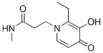 1(4H)-Pyridinepropanamide, 2-ethyl-3-hydroxy-N-methyl-4-oxo- (9CI) Struktur