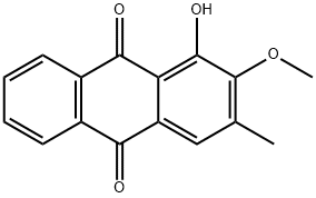 1-HYDROXY-2-METHOXY-3-METHYL-ANTHRAQUINONE Struktur