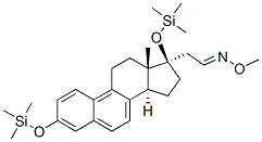 19-Norpregna-1,3,5,7,9-pentaen-21-al, 3,17-bis[(trimethylsilyl)oxy]-,  O-methyloxime, (17alpha)- Struktur