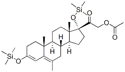 21-Acetoxy-6-methyl-3,17-bis[(trimethylsilyl)oxy]pregna-3,5-dien-20-one Struktur