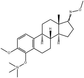 3-Methoxy-4-[(trimethylsilyl)oxy]estra-1,3,5(10)-trien-17-one O-methyl oxime Struktur