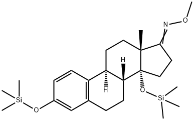 3,14-Bis[(trimethylsilyl)oxy]estra-1,3,5(10)-trien-17-one O-methyl oxime Struktur