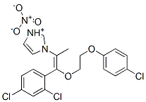 1-[2-[2-(4-chlorophenoxy)ethoxy]-2-(2,4-dichlorophenyl)-1-methylvinyl]-1H-imidazolium nitrate Struktur