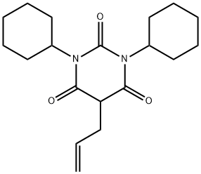 5-Allyl-1,3-dicyclohexyl-2,4,6(1H,3H,5H)-pyrimidinetrione Struktur