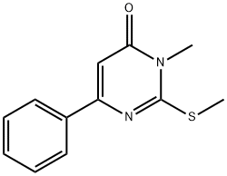 4(3H)-Pyrimidinone, 3-methyl-2-(methylthio)-6-phenyl- Struktur