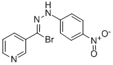 Nicotinoyl bromide, p-nitrophenylhydrazone Struktur