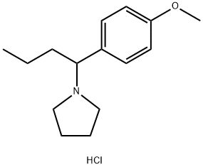 1-(1-(p-Methoxyphenyl)butyl)pyrrolidine hydrochloride Struktur