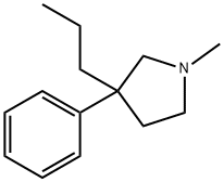 1-Methyl-3-phenyl-3-propylpyrrolidine Struktur