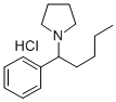 1-(1-Phenylpentyl)pyrrolidine hydrochloride Struktur