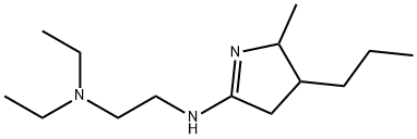 1-Pyrroline, 2-((2-(diethylamino)ethyl)amino)-5-methyl-4-phenyl-4-prop yl- Struktur