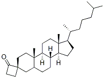 (3S)-Spiro[cholestane-3,1'-cyclobutan]-2'-one Struktur