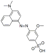 4-(4'-Dimethylamino-1'-naphthylazo)-3-methoxybenzenesulfonic acid Struktur