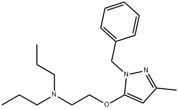 1-Benzyl-5-[2-(dipropylamino)ethoxy]-3-methyl-1H-pyrazole Struktur