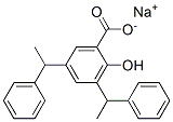 3,5-Bis(1-phenylethyl)salicylic acid sodium salt Struktur