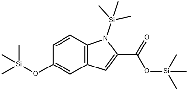 1-(Trimethylsilyl)-5-[(trimethylsilyl)oxy]-1H-indole-2-carboxylic acid trimethylsilyl ester Struktur